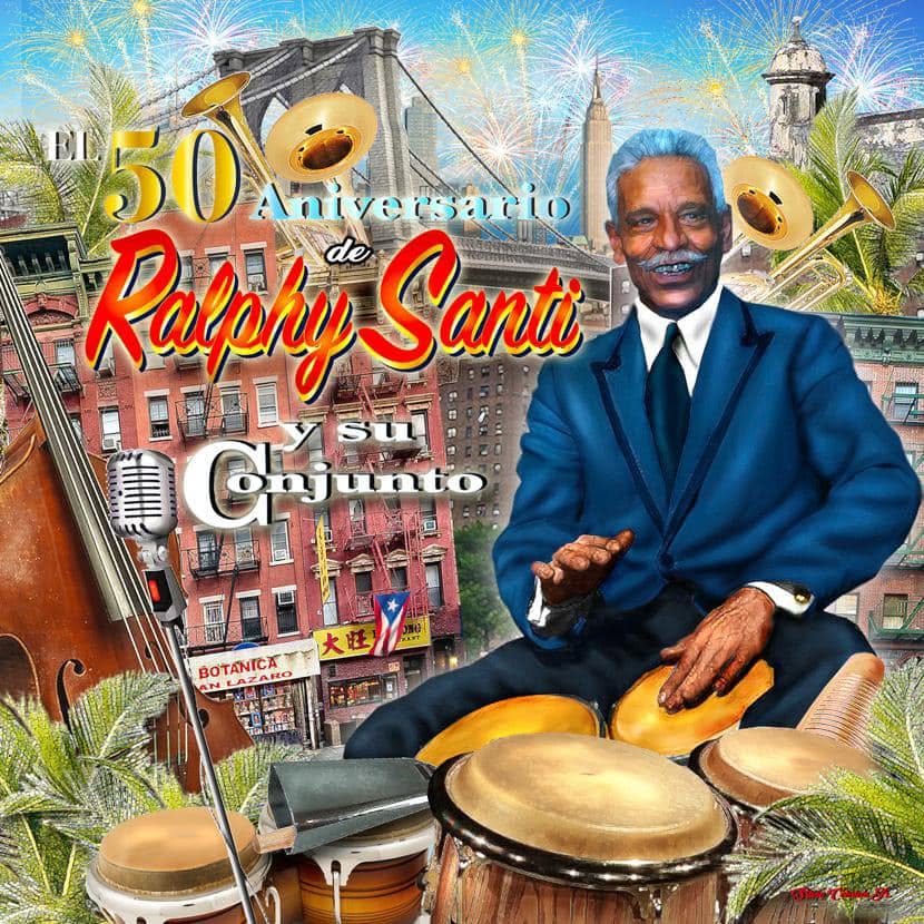 Carátula del álbum El 50 Aniversario de Ralphy Santi y su Conjunto